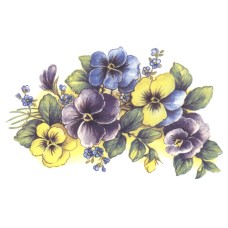 Virma 2276 Pansy Flower Bouquet 2 Decal