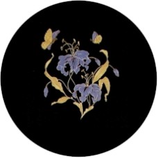 Virma 1132 Flowers and Butterflies, Gold. Decal