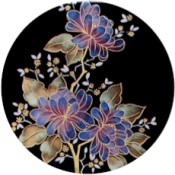 Virma decal 1466 - Flowers Blue Pink and Gold