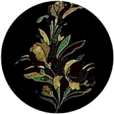 Virma 1662 Flowers, Gold Decal