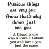Virma decal 0013 - A Friend and Precious Things sayings