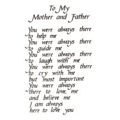 Virma decal 0044-mug wrap sayings- "To my mother and father"