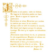 Virma decal 0068-mug wrap sayings- 23rd Psalm in Spanish GOLD
