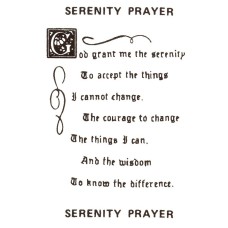 Virma 100-A mug wrap sayings-Serenity Prayer-BLACK Decal