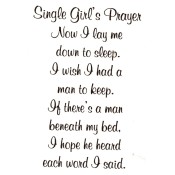 Virma decal 0121 - mug wrap sayings - Single Girl's Prayer