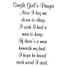 Virma 121 mug wrap sayings Single Girl's Prayer Decal