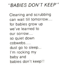 Virma 137 mug wrap sayings-Babies don't keep poem Decal