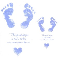 Virma 141 mug wrap sayings-Baby Feet in Blue Decal