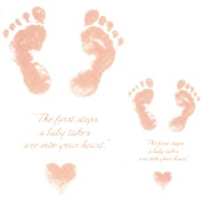 Virma 142 mug wrap sayings-Baby Feet with saying in Pink Decal