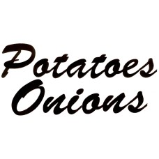 Virma 160 mug wrap sayings-Potatoes/Onions labels Decal