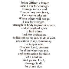Virma 176 mug wrap sayings-Police Officer's Prayer Decal
