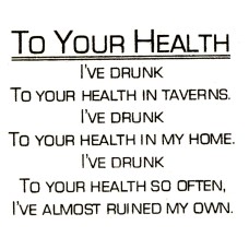 Virma 199 mug wrap sayings-To Your Health (drinking) poem Decal