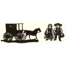 Virma 222 mug wrap sayings-Amish wagon and couple Decal