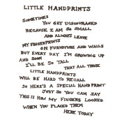 Virma decal 0106-mug wrap sayings-Little hand print poem, small
