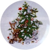 Virma decal 1266-E - Animals around Christmas Tree