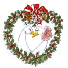 Virma 1444 Christmas Love Ducks Decal