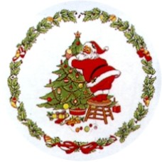 Virma 1504 Santa Hanging Christmas Tree Ornament Decal