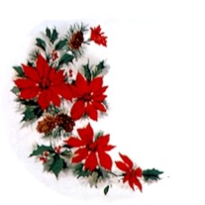 Virma 1394 Christmas Poinsettias & Holly Decal