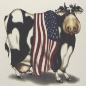 Virma decal AM05-Cow with American Flag
