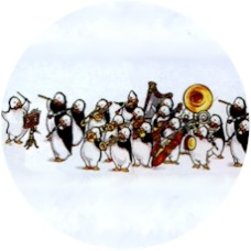 Virma 1526 Penguin Orchestra Mug Wrap Decal