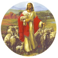Virma 3050 Jesus Tending Flock of Sheep Decal