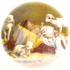 Virma 3440 Baby Jesus and Lambs Decal