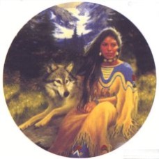 Virma 3064 American Indian (Female) & Wolf Decal