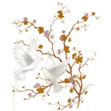 Virma 1150 Flying Doves, Gold Decal