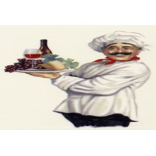 Virma 3476 Chef and Wine, profile. Decal
