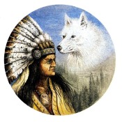 Zembillas decal 0742 - Indian Chief and White Wolf