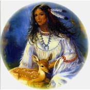 Zembillas decal 0890 - American Indian Woman & Fawn