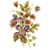 Zembillas decal 0630 - Mother's Flower Bouquet -Iris