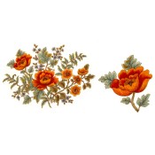 Zembillas decal 0656 - Orange Fizz Flowers