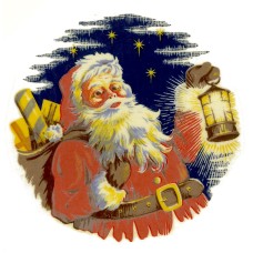 Zembillas decal 0631- Santa with Lantern in Hand