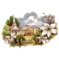 Zembillas decal 0913 - Quebec Canada Design, Town and Flower