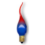 Wavy Tip Two Tone Bulb-Blue with Red Tip