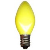Non-blinking Candelabra Bulb - Opaque Yellow