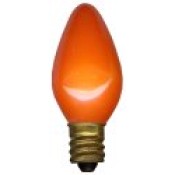 Non-blinking Candelabra Bulb - Opaque Orange