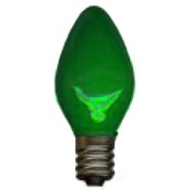 Non-blinking Candelabra Bulb - Opaque Green