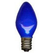 Non-blinking Candelabra Bulb - Opaque Blue