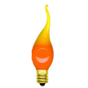 Wavy Tip Two Tone Bulb-Orange with Yellow Tip