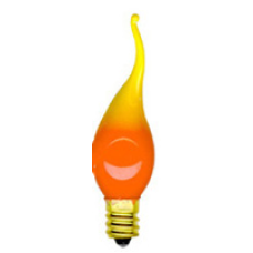 Wavy Tip Two Tone Bulb-Orange with Yellow Tip