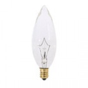 Clear decorative/chandelier bulb (15 watt)
