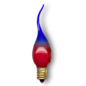 Wavy Tip Two Tone Bulb-Red with Blue Tip