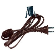 6' Brown Clip Cord with Switch