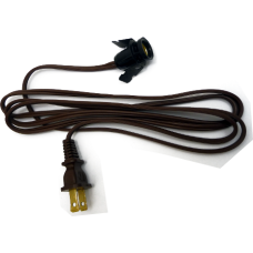 6' Brown Clip Cord without Switch