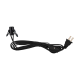 6' Riveted Black Clip Cord with Switch