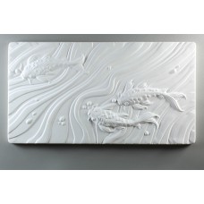 Glass Texture Tile - Koi Fish