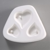 Holey Pendant glass mold - Heart Trio