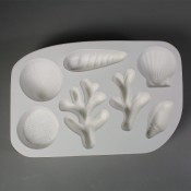 Little Fritter Glass Mold - Shells and Coral